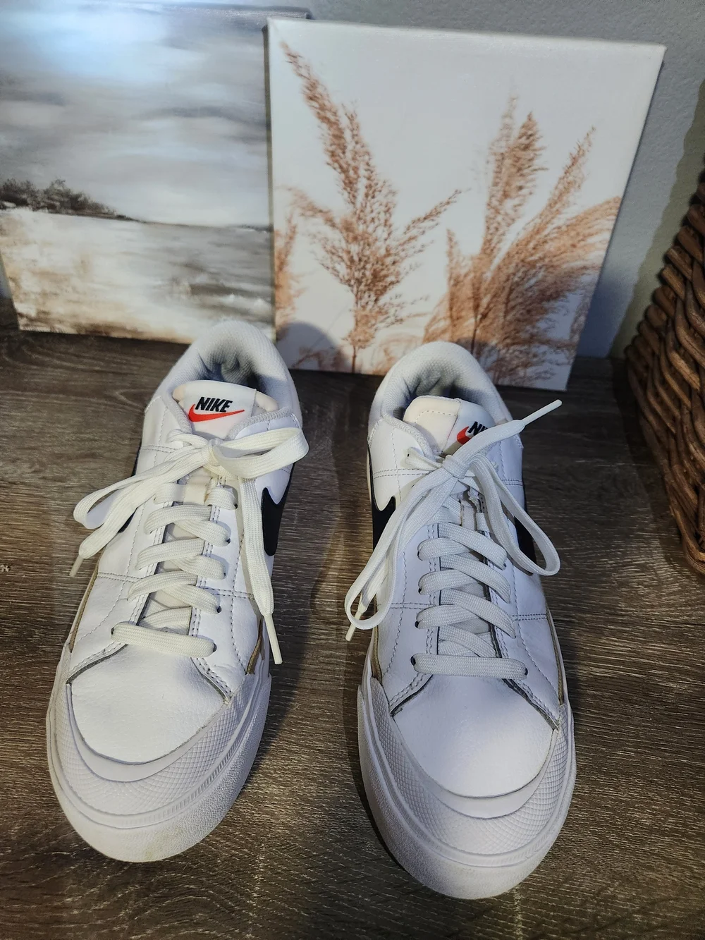 Nike Men's White and Black Low-Top Sneakers